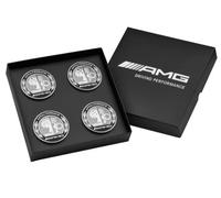 4er Set Mercedes AMG Coperchio Mozzo Ruota Stemma Design 66,8mm