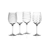 4er Set Mikasa Bicchieri da Vino Bianco Cheers Cristallo Con per 450ml Motivo