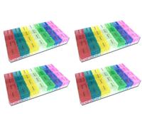 4er Set Portapillole 7 Giorni Colori Scatola per Medicinali