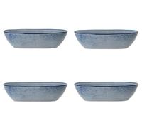 4er Set Portata Sandrine Blu 25cm Lunghezza Terraglia BLOOMINGVILLE