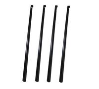 4er Set Risparmio 80cm Calzascarpe extra Lungo Con Ganci Metallo Nero