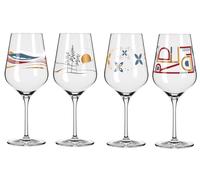 4er Set RITZENHOFF Bicchieri Vini Rossi Cuore Cristallo 07-10 Tutti Motivo