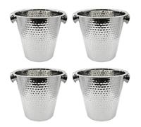 4er Set Secchiello Ghiaccio Acciaio Inox per il Secchio Vino Cestello