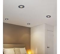 4er Set Soffitto Incasso Spot Luci Argento IP23 Metallo Faretto Lampade Luci