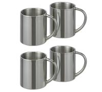 4er Set Thermos Acciaio Inox Bicchiere Termico Tazza 200ml Doppia Parete