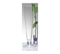 4er Set Vasi IN Vetro Cielo Con Piede H.40cm D.11cm Cono Rotondo SANDRA RICH