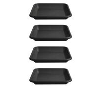4er Set Vaso per Piante Sottobicchieri Angolare Sottovaso Fiori 24 X 24 CM da