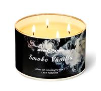 4EVER CANDLE Candele profumate di vaniglia di fumo, candele di soia 18 oz non tossiche 4-Wick grandi barattoli di candele, oltre 50 ore di tempo di bruciare, ideale per regali, eventi
