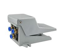 4F210-08 4F210-08L 2 posizioni 5 Way Momentary Air Tool piede pneumatico pedale valvola, 1 pz (With 4 mm raccordi, 4F210-08)