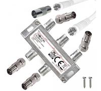 4fach IEC TV Switch Distributore Antenna Cavo TV Cavo Adattatore TV Via Cavo