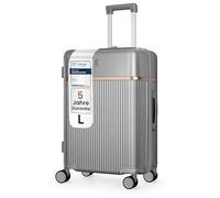 4FLY Valigia Rigida Premium Leggera L, Grande 65 cm, 68L, Trolley con Serratura TSA, 4 Ruote Doppie Spinner e Manico Telescopico in Alluminio, Bagaglio da Stiva