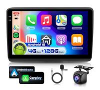 4G&128G 9" Autoradio per Fiat DUCATO 2010/Citroen Jumper/peugeot Boxer con Carplay Android Auto Wireless Android 15,Bluetooth RDS/FM Radio,Wi-Fi GPS Navi,Telecamera posteriore AHD