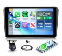 4G+128G Android Autoradio per Audi A3 S3 RS3 8P 8V 8PA 2003-2012 9 Pollici Schermo IN-Cell con Senza Fili Carplay Android Auto Mirror Link Navi GPS WiFi FM/RDS/EQ Bluetooth SWC Telecamera Posteriore