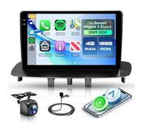4G+128G Android Autoradio per Renault Megane 3 Export 2009-2014 9 Pollici Schermo IN-Cell con Wireless Carplay Android Auto Navi GPS WiFi Mirror Link FM/RDS/EQ Bluetooth SWC Telecamera Posteriore
