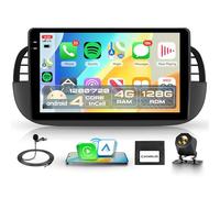 4G+128G Wireless Carplay Android 15 Autoradio per FIAT 500 2007-2015 9 Pollici Incell Touchscreen Autoradio con Android Auto GPS Navi WiFi Mirror Link Bluetooth FM/RDS EQ/USB/SWC Telecamera Posteriore
