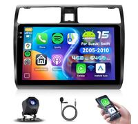 4G&64G 10.1" Autoradio per Suzuki Swift 2005-2010 con Carplay Android Auto,Bluetooth RDS/FM Radio,Wi-Fi GPS Navi,Telecamera posteriore AHD