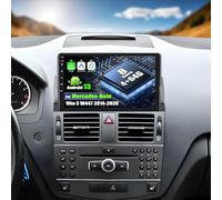 4G+64G 8-Core CAMECHO Android 13 Autoradio per Mercedes-Benz Classe C W204 S204 2007-2010 con GPS Carplay Android Auto,Schermo da 9 Pollici con DSP RDS Bluetooth Mirror Link