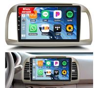 4G+64G 8 Core GOHHDL Autoradio Android 2Din per Nissan MICRA K12 2002-2009 con Carplay Android Auto, Schermo Auto 9 Pollici con GPS Navi WiFi Bluetooth FM/RDS Radio SWC +AHD Retrocamera&MIC