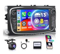 4G+64G 8 Core Wireless Carplay Android Autoradio per Ford Focus II mk2 Mondeo S-Max C-Max Galaxy Kuga 7 Pollici Autoradio con Android Auto GPS WiFi Mirror Link Bluetooth FM/RDS Telecamera Posteriore