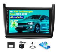 4G+64G 8Core CAMECHO Autoradio Android 15 Qualcomm per VW Volkswagen Polo 2008-2020 con Navi Carplay Android Auto, 9 Pollici Touch Radio 2Din con GPS WiFi Bluetooth FM/RDS Radio SWC Retrocamera&MIC