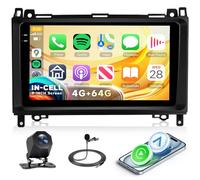 4G+64G Android Autoradio per Mercedes Benz A/B Class W169 W245 B160 B170 B180 B200 W639 Vito Viano W906 Sprinter 9" Schermo IN-Cell Carplay Wireless Android Auto Navi GPS Bluetooth WiFi FM/RDS/EQ