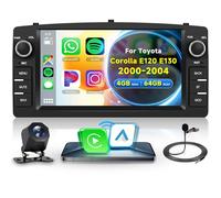 4G+64G Android Autoradio per Toyota Corolla E120 E130 2000-2007 BYD F3 2006-2013 Wireless Carplay Android Auto GPS Navi WiFi 7 Pollici Autoradio con Bluetooth FM/RDS/32EQ/USB/SWC Telecamera Posteriore