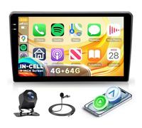 4G+64G Autoradio Android per Peugeot 407 2004-2011 9" HD Schermo IN-Cell Stereo 407 con Carplay Android Auto Senza Fili Mirror Link Navi GPS Bluetooth WiFi FM/RDS/EQ SWC Telecamera Posteriore