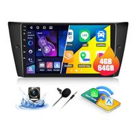 【4G+64G】CAMECHO Android 15 Autoradio per BMW Serie 3 E90 E91 E92 E93 (2005-2011) con Navi Carplay Android Auto, Doppio DIN con Schermo da 9 Pollici Bluetooth 5.0 RDS/FM e USB+Telecamera Posteriore