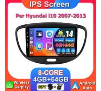4G+64G Per Hyundai i10 2007-2013 Autoradio Android 14 Auto CarPlay Navi GPS 32GB