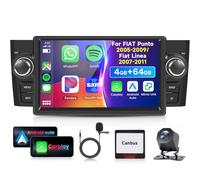 4G 64G VECHTEL 7" Autoradio Bluetooth per Fiat Punto 2005-2009/Fiat Linea 2007-2011 Carplay Android Auto,DSP EQ,Wifi GPS Navi,RDS/FM Radio 2 din con Retrocamera AHD