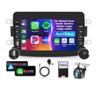 4G 64G VECHTEL 7" Autoradio Bluetooth per Renault Dacia Duster Sandero Dokker Logan Lodgy Captur Carplay Android Auto,DSP EQ,Wifi GPS Navi,RDS/FM Radio 2 din con Retrocamera AHD
