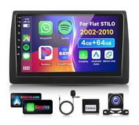 4G 64G VECHTEL 9"Autoradio Bluetooth per Fiat STILO 2002-2010 Carplay Android Auto,DSP EQ,1280 * 720,Wifi GPS Navi,Mirror link,RDS/FM Radio 2 din con Retrocamera AHD
