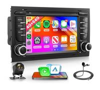 4G+64G Wireless Carplay Android Autoradio per Audi A4 S4 RS4 B6 B7 8E Seat 7 Pollici Touchscreen Autoradio Android Auto GPS Navi WiFi Mirror Link Bluetooth FM/RDS 32 EQ/USB/SWC Telecamera Posteriore