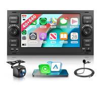 4G+64G Wireless Carplay Android Autoradio per Ford Focus C-Max S-Max Kuga Fiesta Transit Fusion Mondeo Galaxy Connect 7 Pollici Autoradio con Android Auto GPS Navi WiFi Bluetooth FM/RDS 32 EQ/USB/SWC