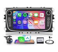 4G+64G Wireless Carplay Android Autoradio per Ford Focus II mk2 Mondeo S-Max C-Max Galaxy 7 Pollici Autoradio con Android Auto GPS WiFi Mirror Link Bluetooth FM/RDS/32 EQ/USB/SWC Telecamera Posteriore