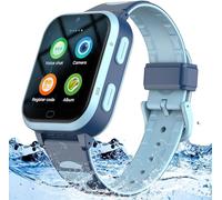 4G Bambini Smartwatch Globale Orologio Mobile GPS Tracker Live Tracking Video Chiamate Telefoniche Testo Conversazione Vocale Modalità Scuola SOS Allarme Emergenza Impermeabile Whatsapp Linea Blue
