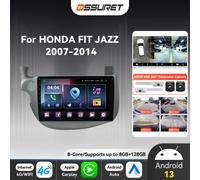 4G Carplay Android Auto multimediale per HONDA FIT JAZZ 2007-2014 Autoradio navigazione GPS Audio stereo 2din dsp WIFI QLED schermo