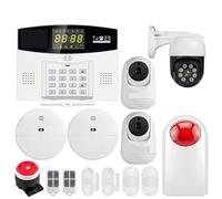 4G Smart System W214 Antifurto Wireless GSM Smart Home Security Controllo Allarme Display LCD Telecamera IP,Espandibile