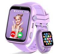 4G Smartwatch Bambini, Impermeabile IP68 Orologio Smartwatch Bambini con Videochiamate e Chiamate, WhatsApp, Wi-Fi, Chat Vocale, GPS, SOS, SMS, Modalità Scuola Smart Watch per Ragazzi e Ragazze Viola