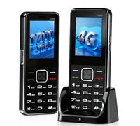4G Telefono Cellulare per Anziani con Tasti Grandi e Base di Ricarica, Supporto SIM Doppio, Volume Elevato, Pulsante SOS, Display da 2,4”, 288 Ore di Standby, Chiamata Rapida, Fotocamera, USB-C