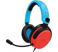4Gamers C6-100 Red & Blue Over Ear Gaming Headset Compatible with PS4/PS5, Xbox,