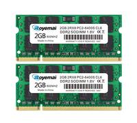 4GB(2X 2GB) DDR2 800MHz PC2-6400 PC2-6300 PC2 6400S DDR2 800 200 Pin SODIMM Notebook Laptop Memoria Ram 2RX8 Dual Rank Non-ECC Unbuffered CL6 1.8V Modules Upgrade Computer Portatile dedicata
