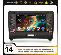4GB+64GB 8-Core Android 14 Autoradio Navi per Audi TT DAB+ CarPlay 4G CANBus USB