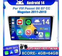 4GB+64GB Android 14 Autoradio GPS CarPlay Per VW PASSAT B6 B7 CC MAGOTAN AHD DSP