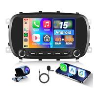 4GB+64GB Android Autoradio per Fiat 500X 2014-2020 Carplay Android Auto Wireless, Hodozzy 7 Pollici Touch Screen Auto Stereo 2 Din GPS Navigazione WiFi, Bluetooth DSP, FM/RDS Radio+Retrocamera