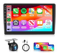 4GB+64GB Android Autoradio per Toyota Auris 2006-2011 Radio Carplay Android Auto Wireless, Hodozzy Radio 10,1 Pollici Touch Screen Stereo 2 Din GPS Navigazione WiFi, Bluetooth DSP, FM/RDS+Retrocamera