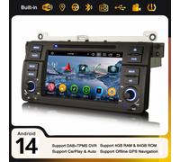 4GB+64GB CarPlay Android 14 Autoradio CD Wifi Navi BMW 3er E46 320 M3 Rover75 MG