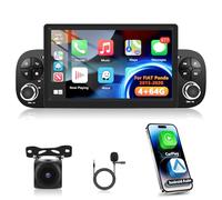 4GB+64GB Carplay Autoradio per Fiat Panda 2013-2020 con Wireless Android Auto, Motorsi Bluetooth Car Stereo Schermo con GPS Navigation/WiFi/RDS/FM/SWC/USB/Mirror Link/Canbus+AHD/CVBS Telecamera