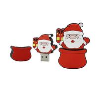 4GB Babbo Natale Shape USB Flash Drive USB 2.0 Stick Flash Disco Thumb Drive U Disco Pen Drive USB 2.0 Stick PenDrive USB Drive Memory Stick di archiviazione esterna Disco USB (Rosso)