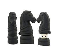 4GB Chess Knight Shape USB Flash Drive U Disco USB 2.0 Dati USB Flash Disk Memory Stick Pen Drive Dispositivo di archiviazione Unità USB Storage esterno Disco Flash (Nero)